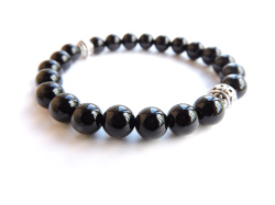 Браслет из чёрного агата