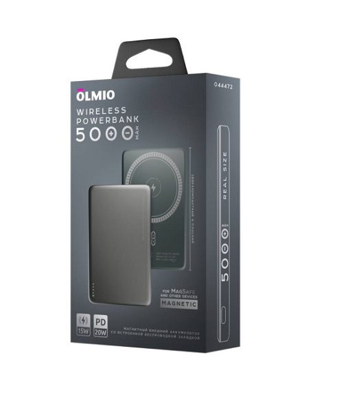 Внешний АКБ QM-15, 5000mAh, gray, OLMIO