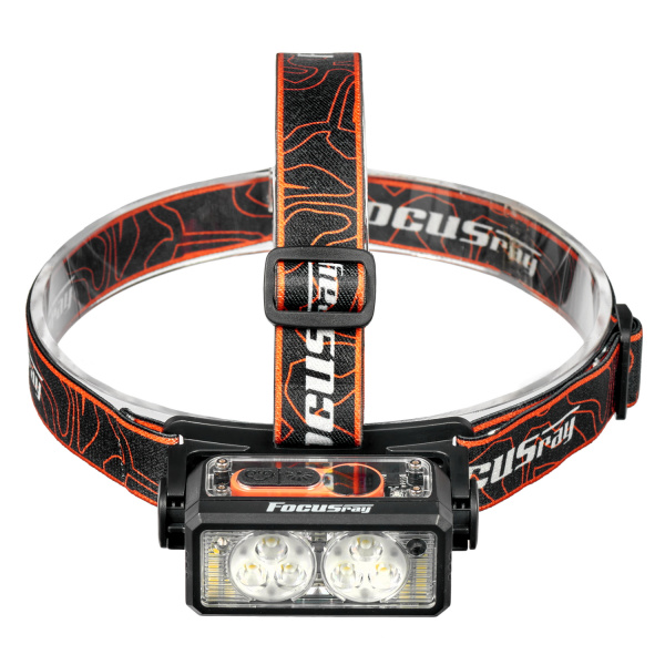 Фонарь налобный FOCUSray 1326 акку 18650 1200мАН 200 люмен ,цифровой дисплей,сенсор,USB кабель 1/180, шт