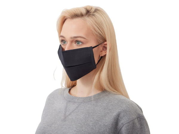 Маска для лица многоразовая из хлопка, Цвет черный