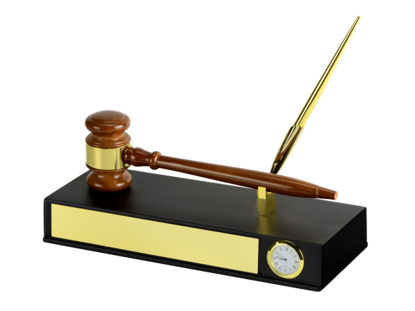 Настольный прибор «Финансовый директор», Цвет коричневый/золотистый