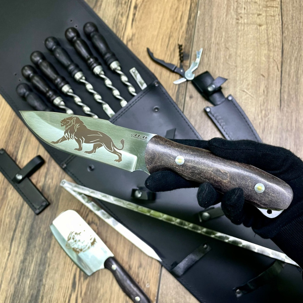 Колчан кожаный Набор для шашлыка и гриля Кизляр России, 12 предметов