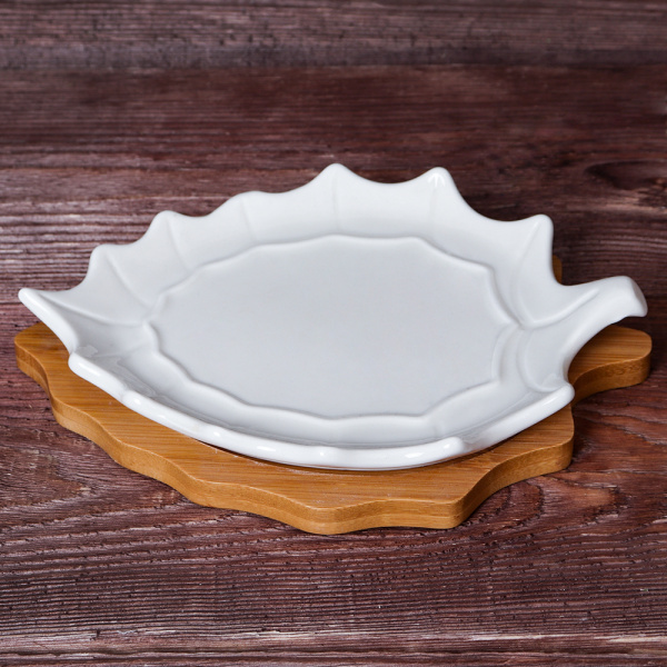 Масленка 20 см / JK-360 /уп 18/ на деревянной подставке