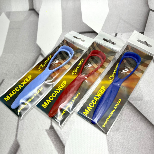 Очиститель языка Свежесть 153х33х5мм. Цвета Микс