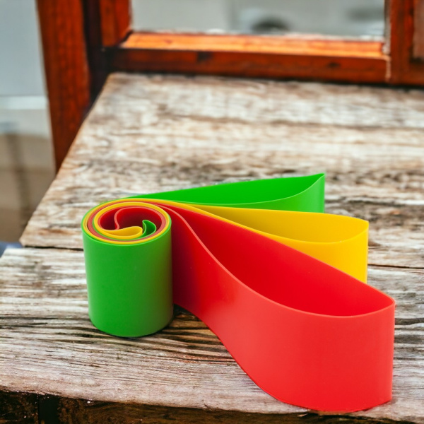 Набор резинок для фитнеса EMON черный с разным уровнем сопротивления в полиэстеровом мешочке