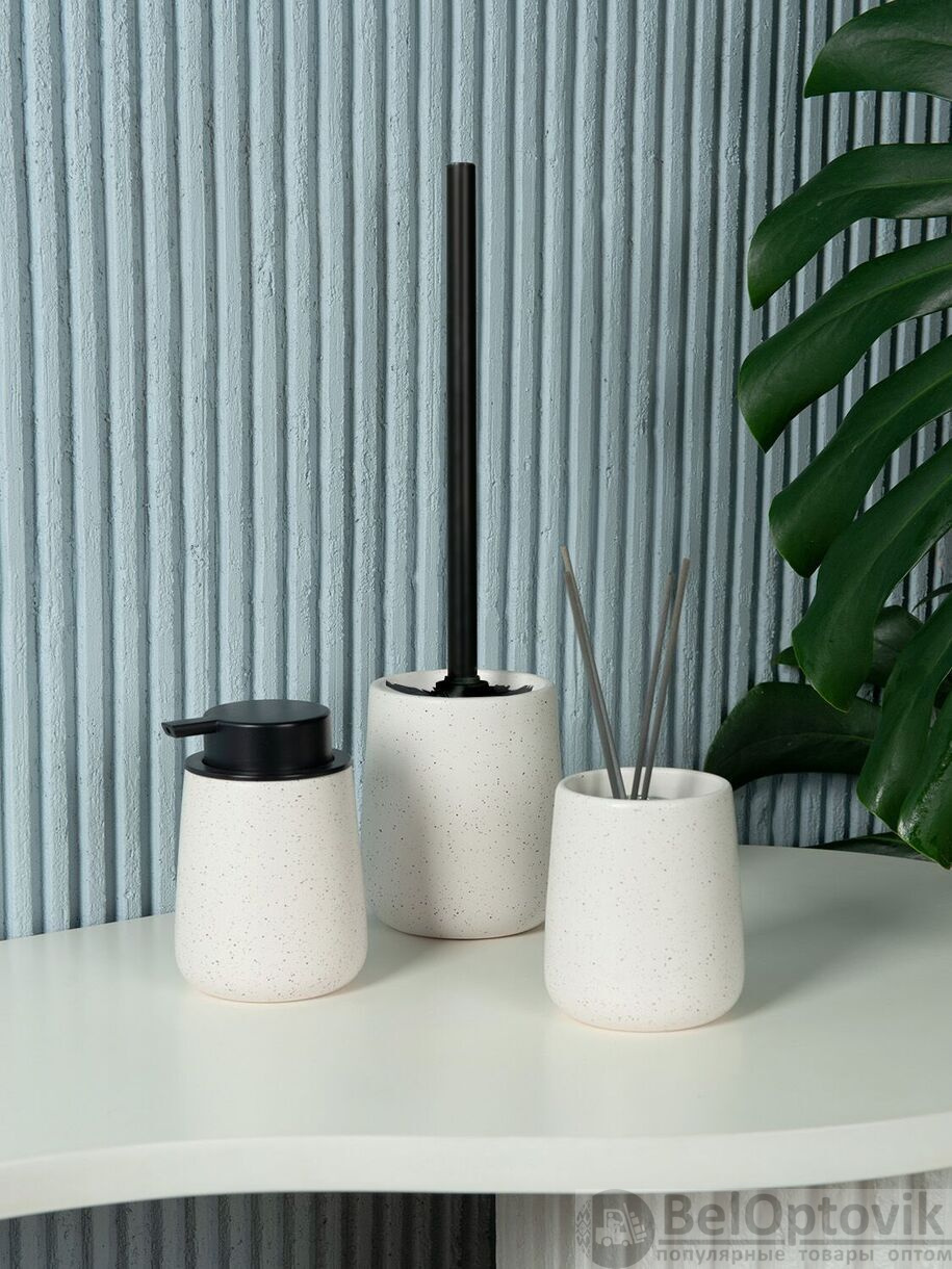 Ерш для туалета с подставкой Бухта Наваджо, керамика,10,5x10,5x12,5см, FRESH CODE