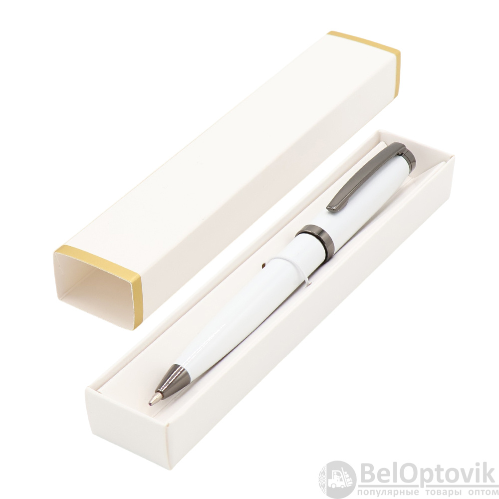 Ручка Betty в коробке Cradle белой с позолотой, белая