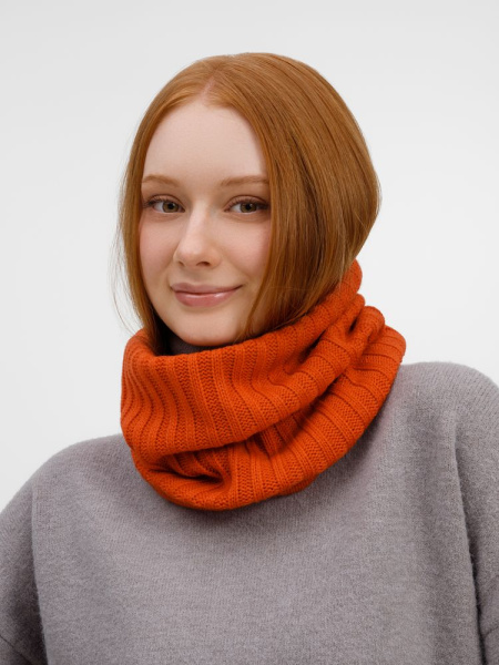 Снуд ComFleece, темно-оранжевый (кирпичный), 28х27 см