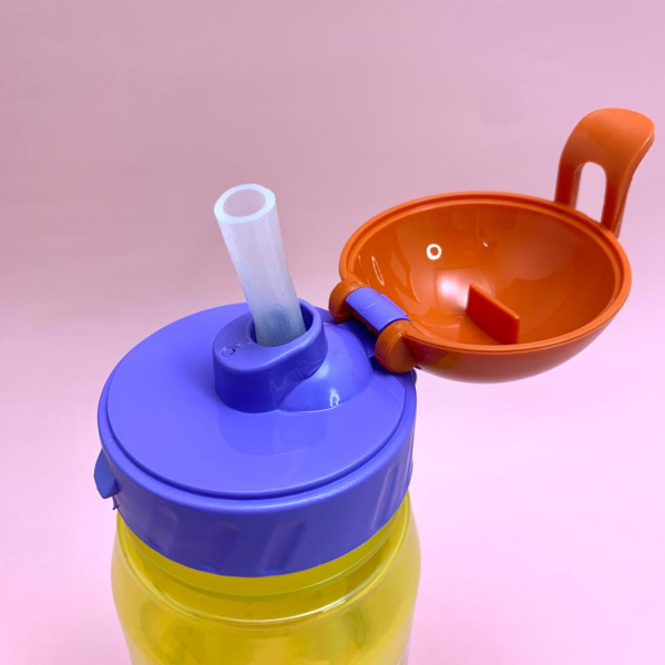 Детская бутылка для воды KIDS BOTTLE с трубочкой, 400 мл