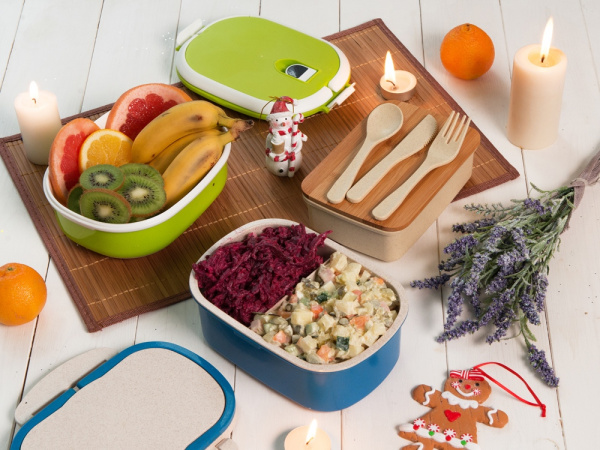 Ланч-бокс «Spiga», 750 мл Цвет зеленый/белый