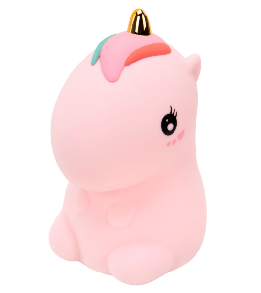 Ночник силиконовый LED "Единорог" 101x120x173 мм, белый свет/RGB, таймер, USB, аккумулятор 1200 мАч, DASWERK (ДАСВЕРК), 238941