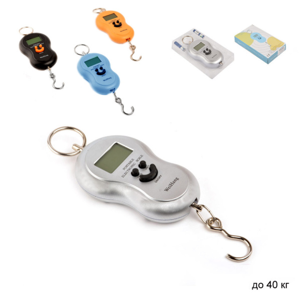 Весы безмен электронные 50 кг / V-40 /уп100/ без батареек