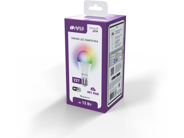 Умная LED лампочка «IoT A61 RGB», Цвет белый