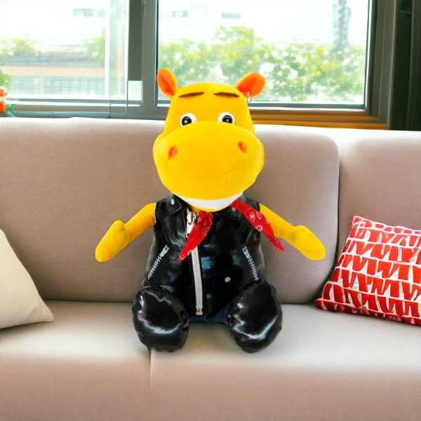 Мягкая игрушка "Байкер", полиэстер, вместимость 0.5 кг, мультиколор / Стильный и забавный подарок для детей и взрослых