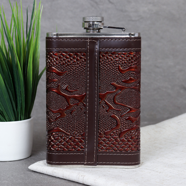 Фляжка 250 мл / FL-164 /уп 100/ коричневая