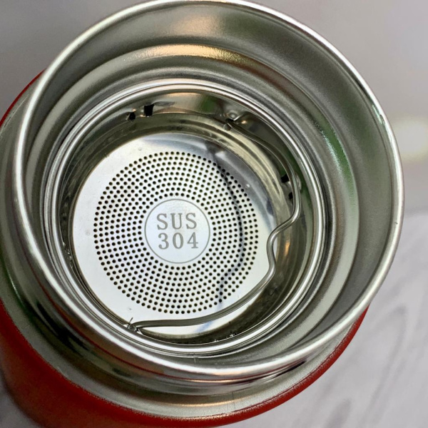 Термос Indy с покрытием софт-тач, ситечком и сенсорным дисплеем температуры, 500 мл