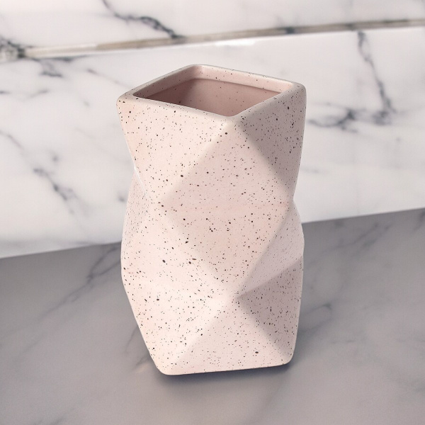 Стакан для ванной керамический персиковый "Coral sand", керамика