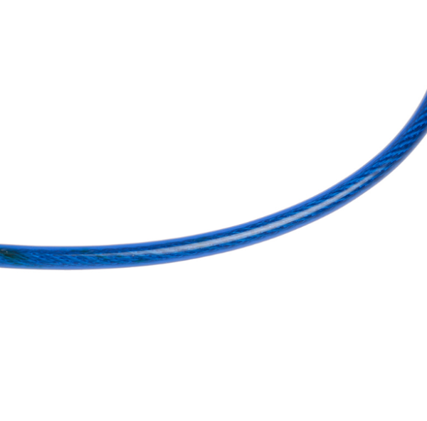 Замок велосипедный (универсальный), стальной трос (10ммх100см) с ключом Красный