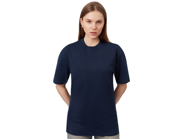 Футболка из френч терри «Warsaw», унисекс, Размер M, Цвет темно-синий