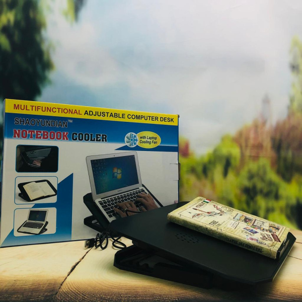 Подставка - столик для ноутбука / планшета с охлаждением (1 вентилятор) Shaoyundian Notebook Cooler, 36 х 26 см.