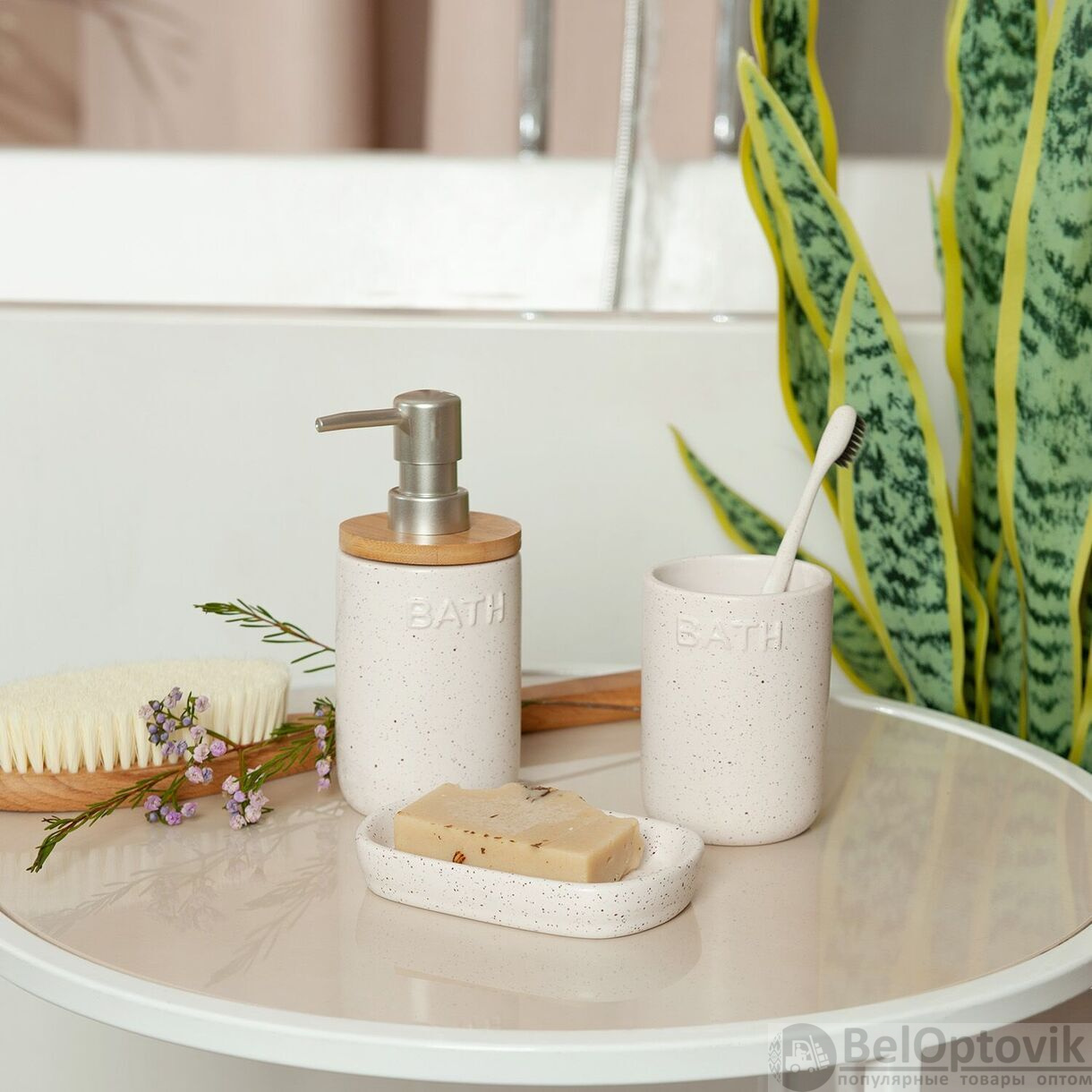 Стакан для ванной Каникулы на Бали, керамика