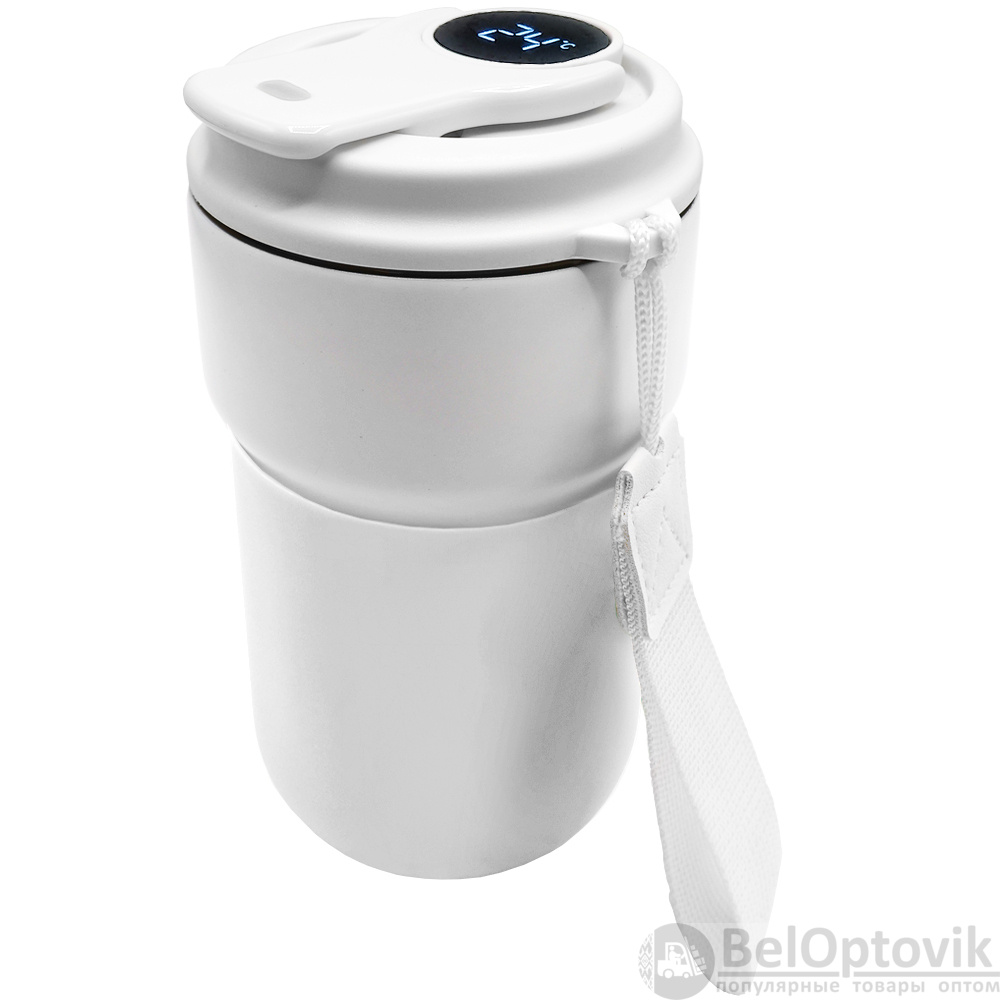 Термокружка вакуумная герметичная с дисплеем Clive To Go, белый