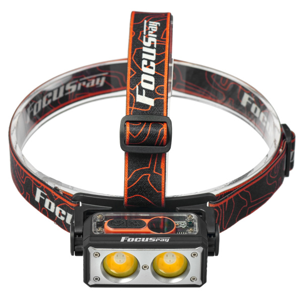 Фонарь налобный FOCUSray 1323 акку 18650 1200мАН,200 люмен,цифровой дисплей,USB кабель,1/180, шт