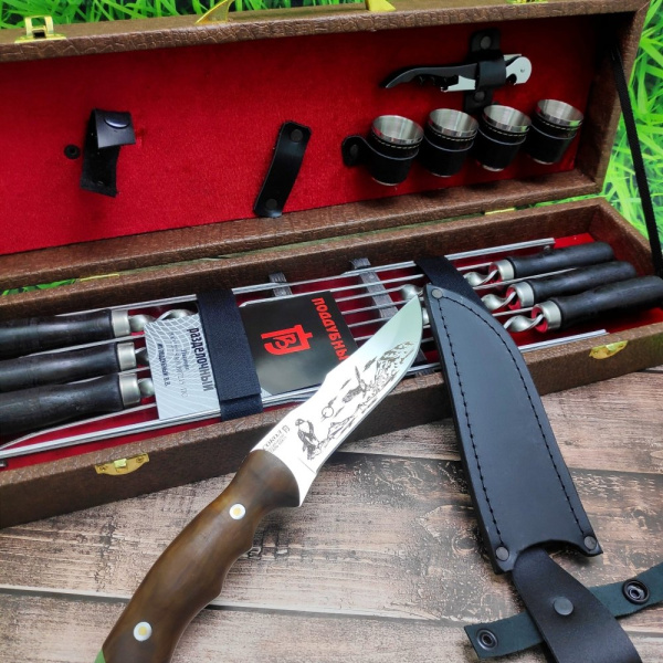 Набор для шашлыка и гриля в чемодане Царский №4.2 Кизляр России 13 предметов