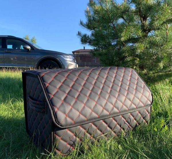 УЦЕНКА Автомобильный органайзер Кофр в багажник Premium CARBOX Усиленные стенки (размер 50х30см)