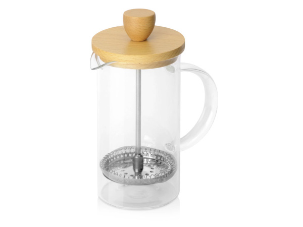 Подарочный набор для кухни с френчпрессом, стаканом и чаем, Цвет коричневый