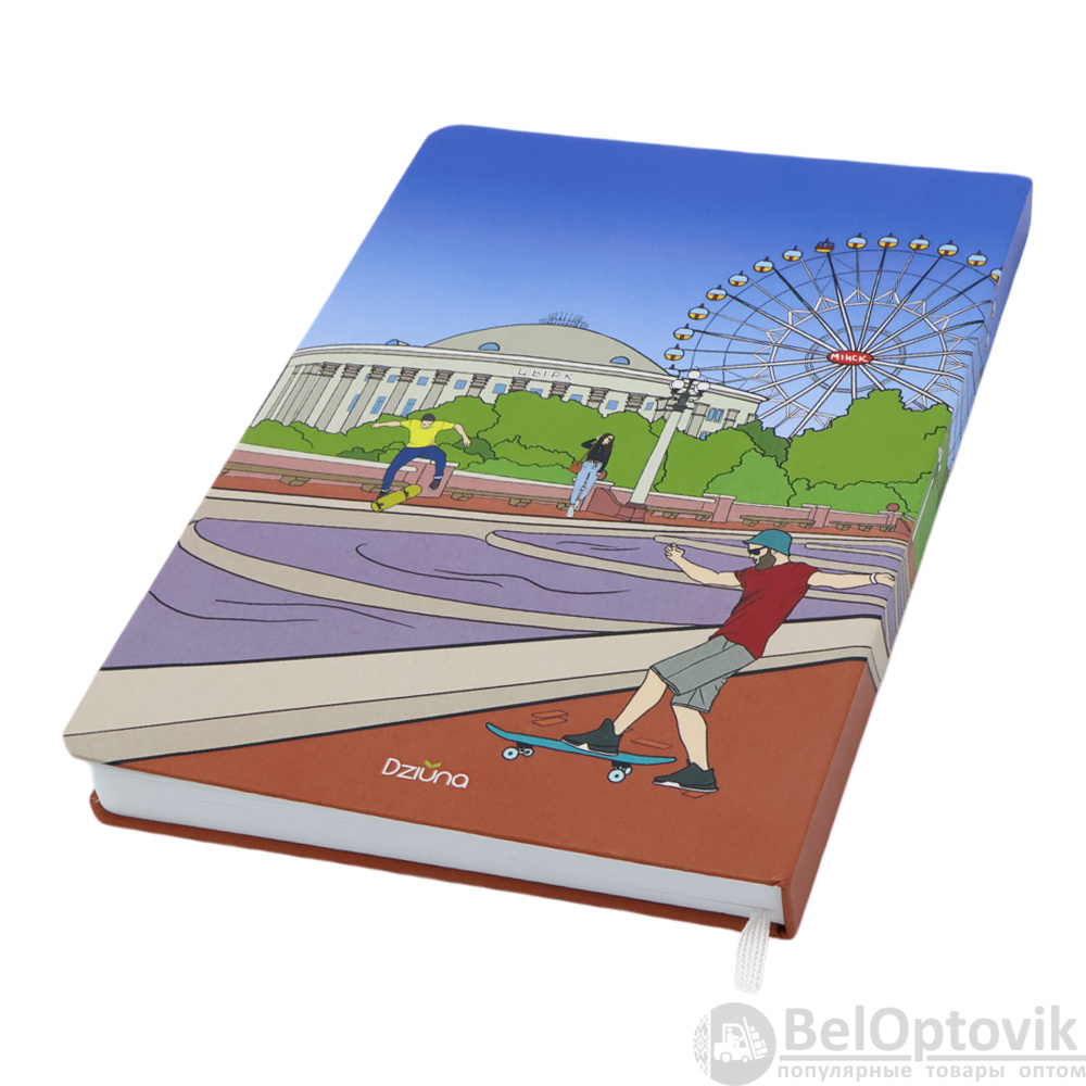 Записная книжка A5 Dziuna Театр в клетку 15,5 x 21 см