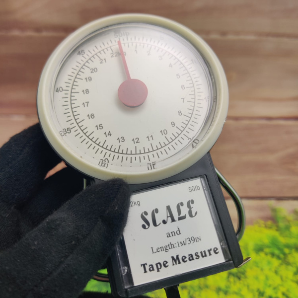 Механические весы-безмен Scale 1-22 кг с измерительной лентой 100 см