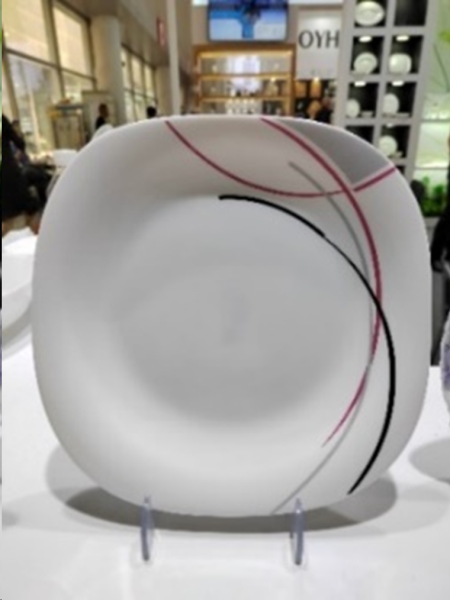 Пиала 120 мл 90 мм Розетка / FW40XN-(7267) /уп 3/72/ Полосы бордо