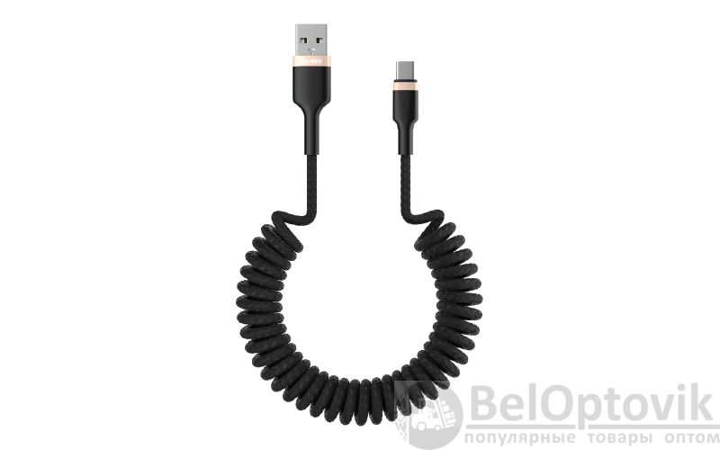 Кабель SPRING, USB 2.0 - Type-C, 1.5м, 3A, OLMIO