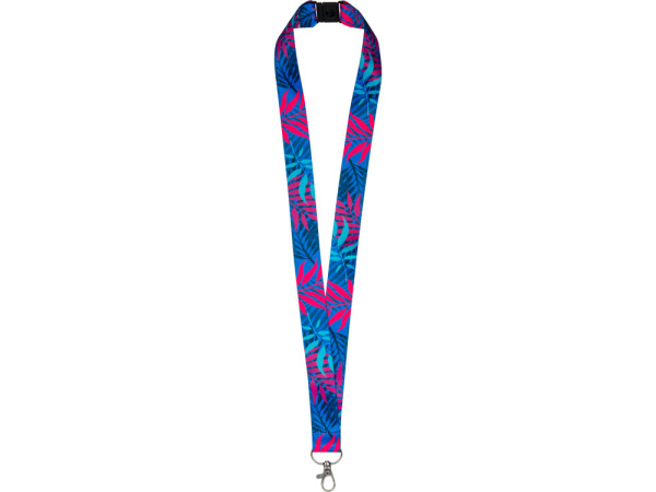 Ланъярд под сублимацию с карабином и замком обрыва, 2,5 см, Цвет белый