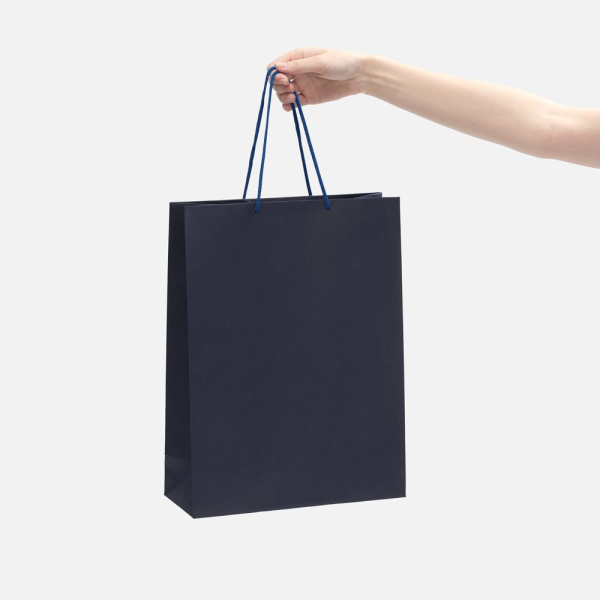 Пакет бумажный Porta XL, темно-синий, 30х40х12 см
