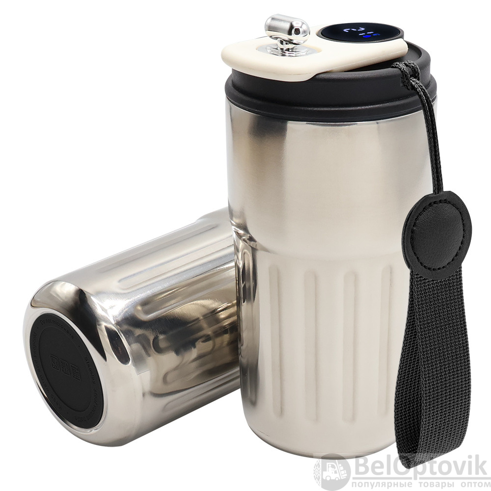 Термокружка Ashly To Go, серебристая/чёрная