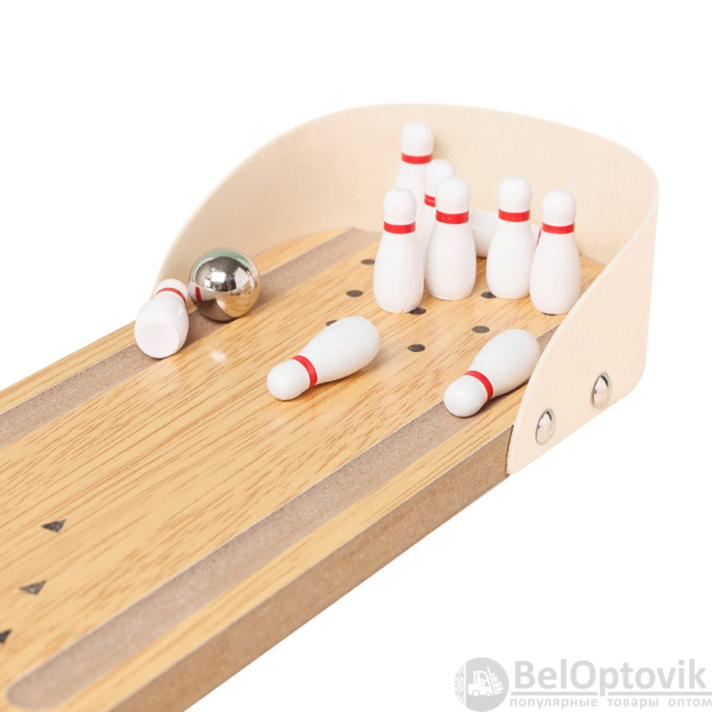 Настольная игра мини-боулинг Roll n' Fall, бежевый