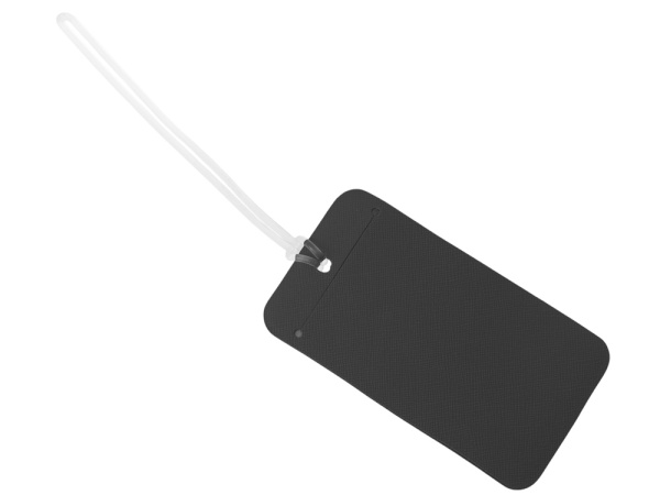 Багажная бирка «Favor» на силиконовой петле, Цвет черный