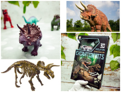 Набор юного археолога "Раскопки динозавра 2 в 1" большая фигурка + 3D скелет в подарок