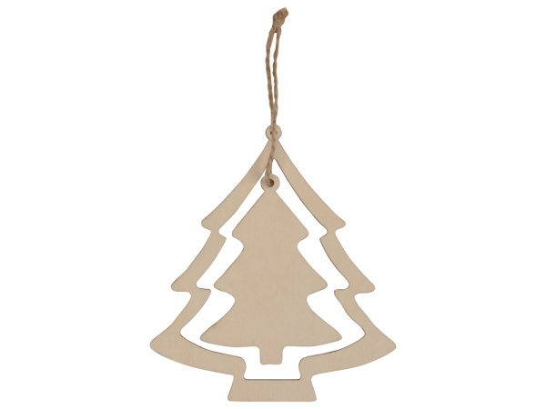 Подвеска «Две ёлочки», Цвет натуральный