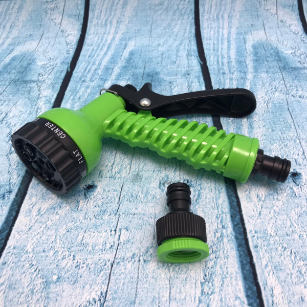 Шланг поливочный Xhose (Икс-Хоз) 45 метров саморастягивающийся с пульверизатором Зеленый