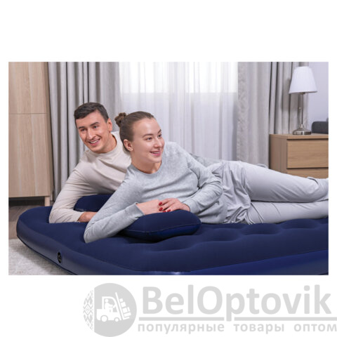 Надувной матрас 152х203х22 см с подушками и насосом, до 300 кг, BESTWAY, 67374
