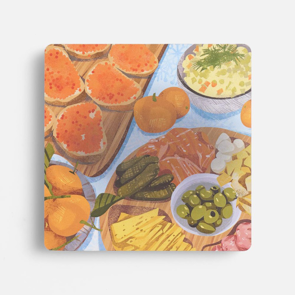 Игра крестики-нолики «Criss Cross. Праздничный стол», 9х9х1,2 см