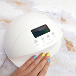 Гибридная лампа для маникюра (лампа для сушки ногтей) Nail LAMP 50 W LED UV для двух рук Белый корпус