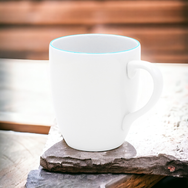 Кружка фарфоровая 300 мл "Челси", Палитра, с цветным краем