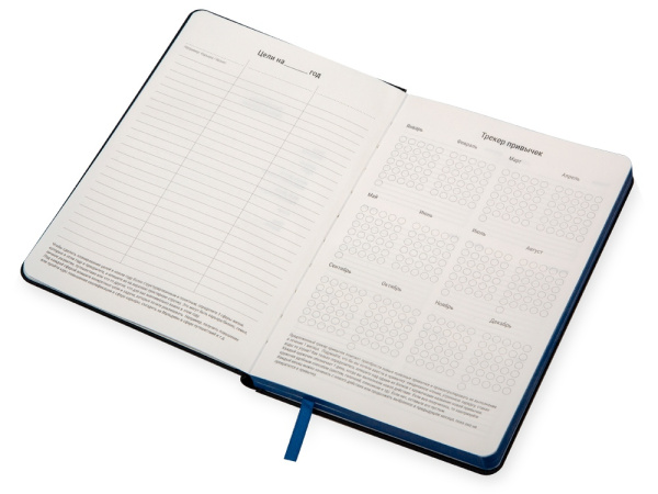 Бизнес-блокнот А5 «Bossy», Цвет черный, синий