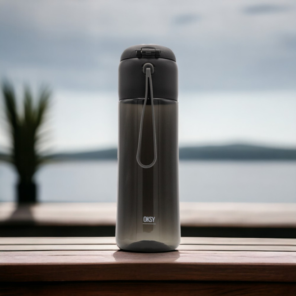 Пластиковая бутылка Fosso, черный / Практичная и стильная бутылка для повседневного использования