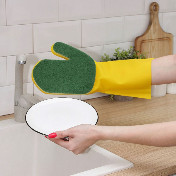 Перчатка с чистящим абразивным слоем "You` ll love", 35 см