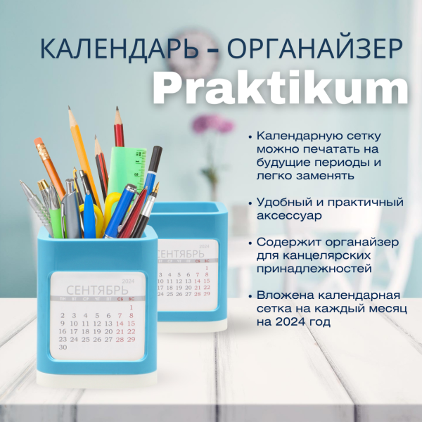 Календарь - органайзер настольный Praktikum на 2024 год